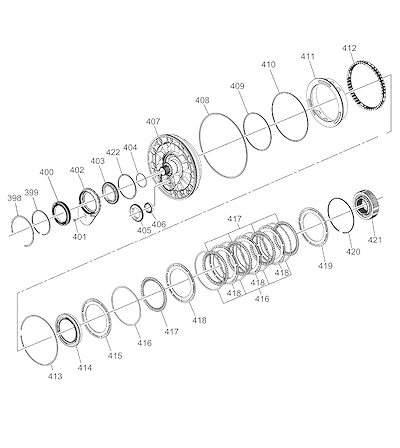 Imagem de Transmissão automática (MF6) conjunto suporte e eixo estator